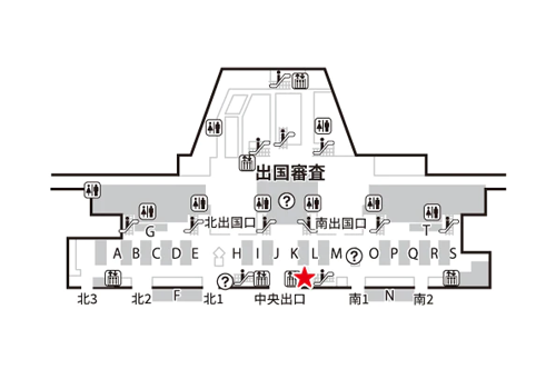 成田空港第2ターミナル(3F)出発ロビー テレコムスクエアカウンター